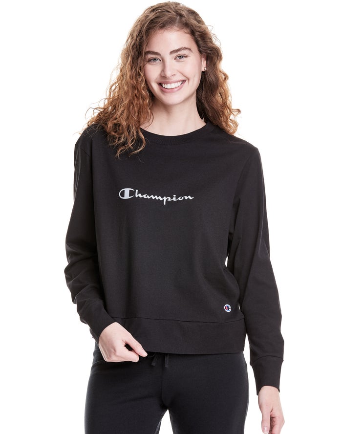 Camiseta Champion Mujer - Sleep Pj Long-Sleeve ( Negras ) 7248905-OX